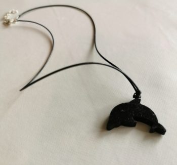 Orgonit-Anhänger Delfin Magnetit 4 gr.